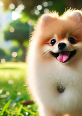 Шпіц дивиться